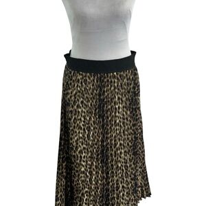 Y2K Leopard Print Pleated Midi Skirt – Wild Chic 90s Minimalist Aesthetic